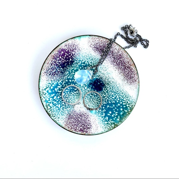 Vintage Enamelled Copper Trinket Dish - Picture 3 of 15